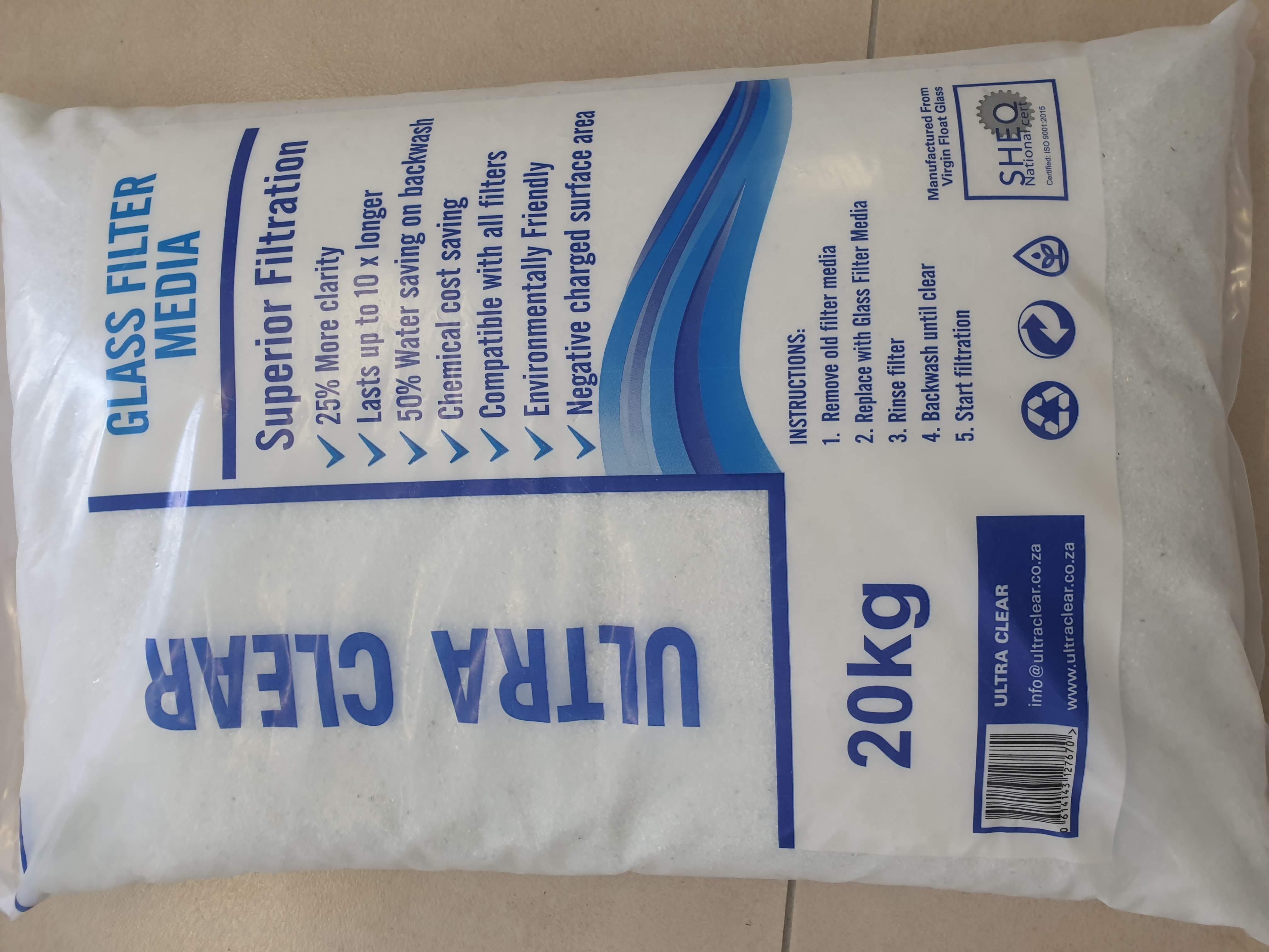 Glass Filter Media Grade 3 - 20kg